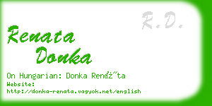 renata donka business card